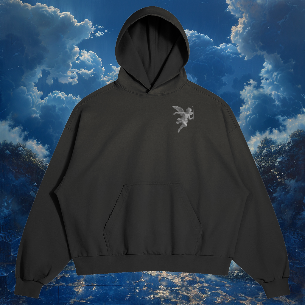 Angel Unisex Sun Faded Distressed Hoodie